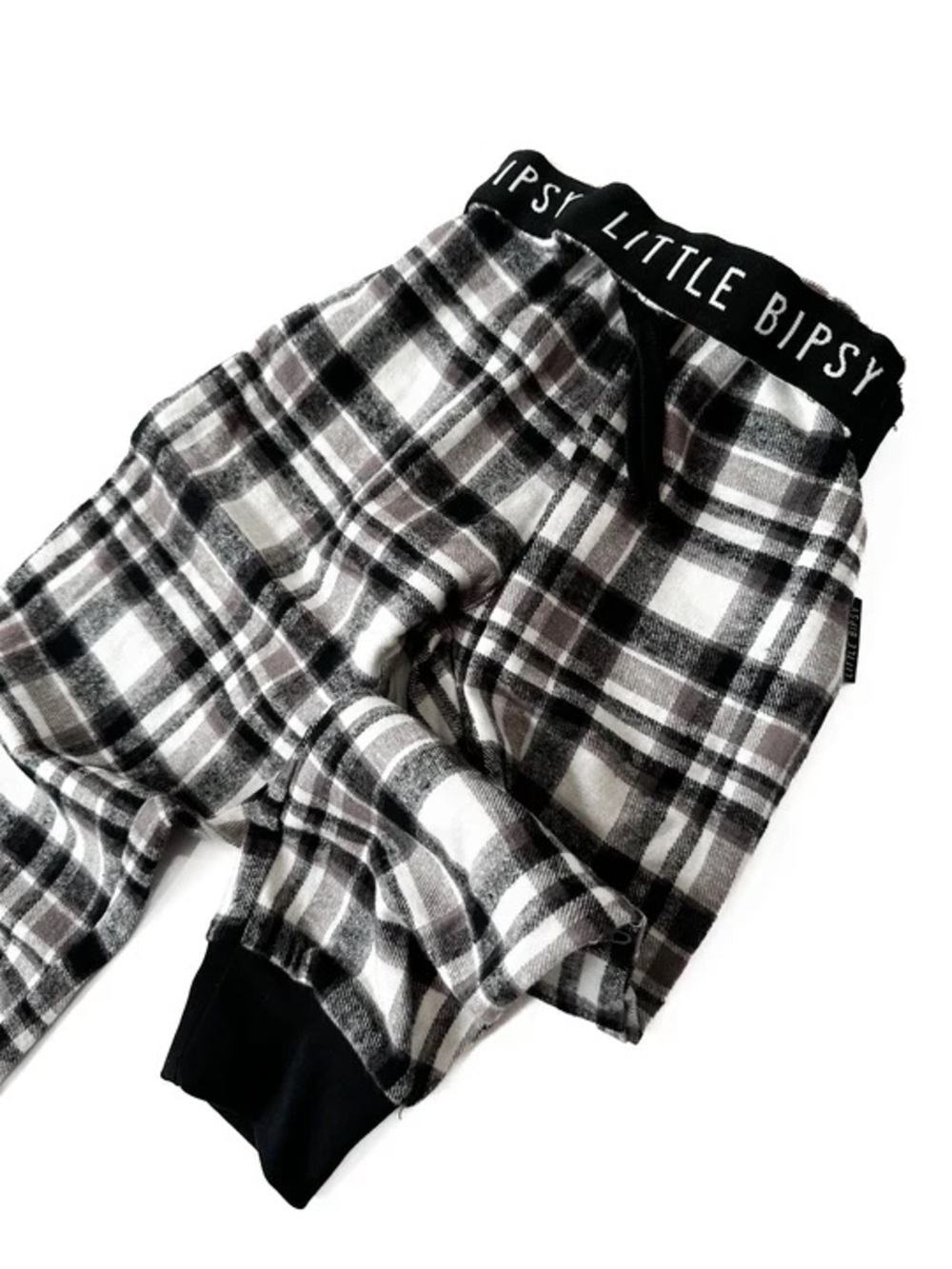 Little Bipsy Black and White Plaid PJ Pants